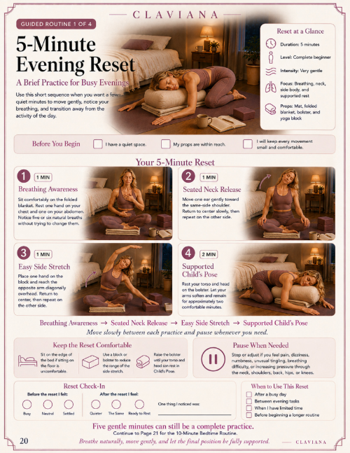 5-Minute Evening Reset page